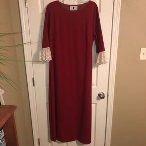 Burgundy maxi dress